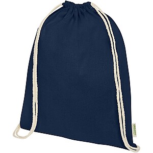 Odisha 140 g/m2 OCS organic drawstring bag 5L, navy