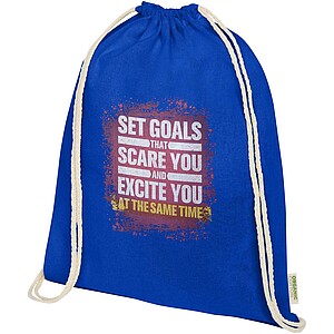 Odisha 140 g/m2 OCS organic drawstring bag 5L, royal blue