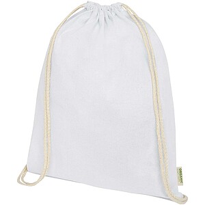 Odisha 140 g/m2 OCS organic drawstring bag 5L, white