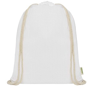 Odisha 140 g/m2 OCS organic drawstring bag 5L, white