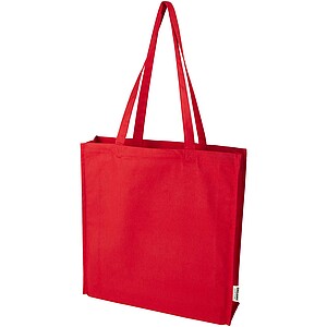 Odisha 180 g/m2 OCS organic full gusset tote bag 14L, red