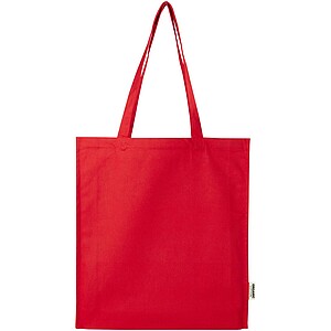 Odisha 180 g/m2 OCS organic full gusset tote bag 14L, red