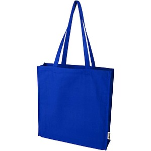 Odisha 180 g/m2 OCS organic full gusset tote bag 14L, royal blue