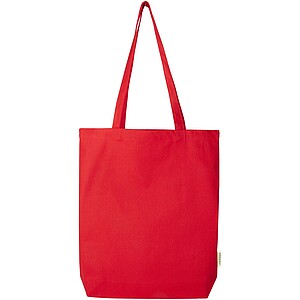 Odisha 180 g/m2 OCS organic wide bottom tote bag 11L, red