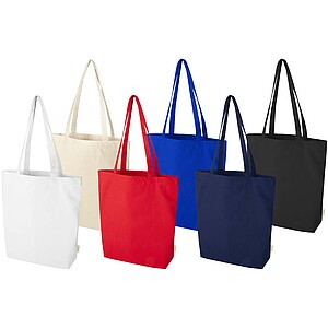 Odisha 180 g/m2 OCS organic wide bottom tote bag 11L, royal blue