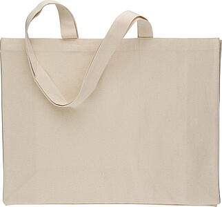 Oeko-Tex® cotton (180 gsm) shopping bag Novi, khaki