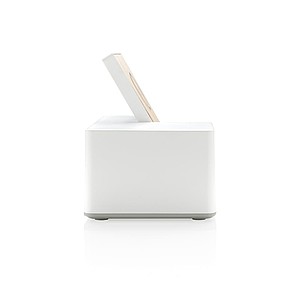 Ontario 5W wireless charger with speaker, white