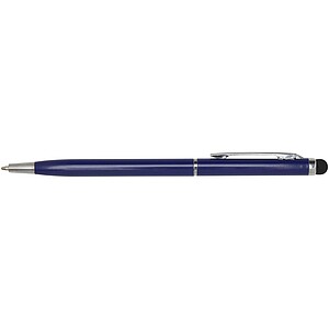 Ore aluminium ballpoint pen with stylus (blue ink), ocean blue
