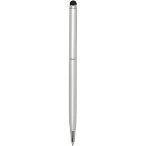 Ore aluminium ballpoint pen with stylus (blue ink), silver