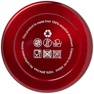 Oregon 400 ml RCS certified recycled aluminium water bottle with carabiner