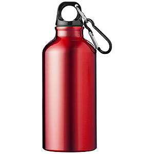 Oregon 400 ml RCS certified recycled aluminium water bottle with carabiner