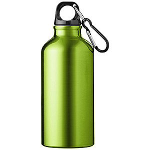 Oregon 400 ml RCS certified recycled aluminium water bottle with carabiner