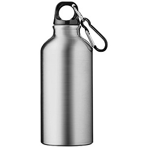 Oregon 400 ml RCS certified recycled aluminium water bottle with carabiner