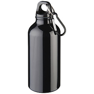Oregon 400 ml RCS certified recycled aluminium water bottle with carabiner