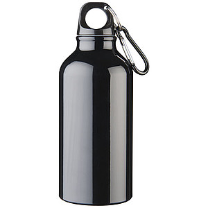 Oregon 400 ml RCS certified recycled aluminium water bottle with carabiner