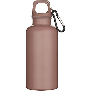 Oregon 400 ml solid colour RCS recycled plastic water bottle with carabiner, dusty pink