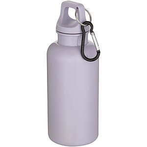 Oregon 400 ml solid colour RCS recycled plastic water bottle with carabiner, lilac
