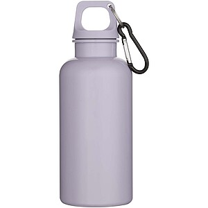 Oregon 400 ml solid colour RCS recycled plastic water bottle with carabiner, lilac