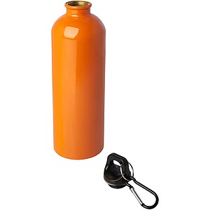 Oregon 750 ml RCS certified single wall stainless steel water bottle with carabiner, orange