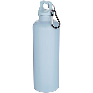 Oregon 750 ml solid colour RCS recycled plastic water bottle with carabiner, cloud blue
