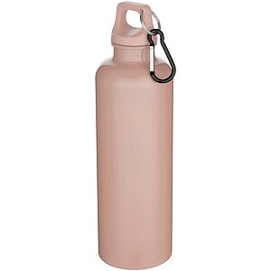 Oregon 750 ml solid colour RCS recycled plastic water bottle with carabiner, dusty pink
