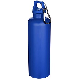Oregon 750 ml solid colour RCS recycled plastic water bottle with carabiner, royal blue