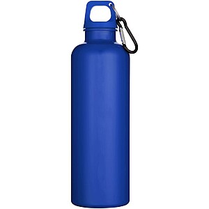 Oregon 750 ml solid colour RCS recycled plastic water bottle with carabiner, royal blue