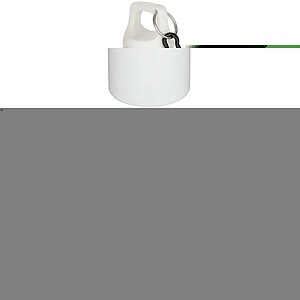 Oregon 750 ml solid colour RCS recycled plastic water bottle with carabiner, white