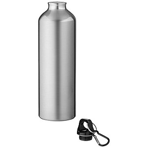 Oregon 770 ml RCS certified recycled aluminium water bottle with carabiner