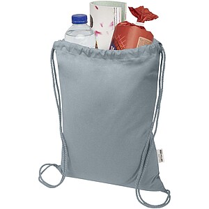 Oregon Blend 140 g/m2 GRS recycled drawstring bag 5L, grey