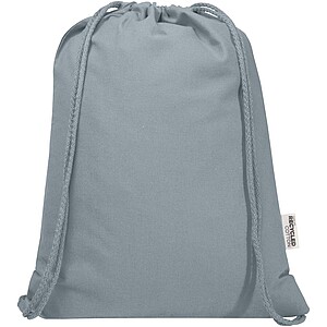 Oregon Blend 140 g/m2 GRS recycled drawstring bag 5L, grey