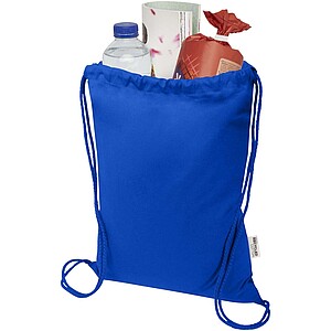 Oregon Blend 140 g/m2 GRS recycled drawstring bag 5L, royal blue