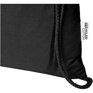 Oregon Blend 140 g/m2 GRS recycled drawstring bag 5L, solid black