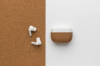 Oregon RCS recycled plastic and cork TWS earbuds