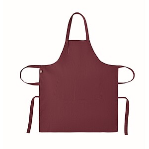 Organic cotton apron 240 gr/m2, burgundy