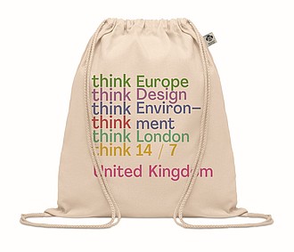 Organic cotton drawstring bag