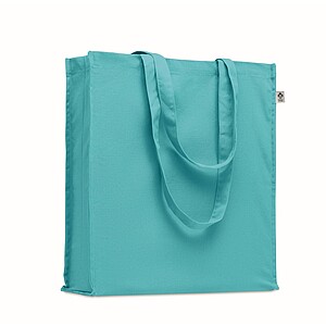 Organic cotton shopping bag, turquoise