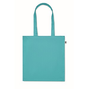 Organic cotton shopping bag, turquoise