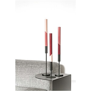 Originalhome Eden diagonal candles - set of 3, red