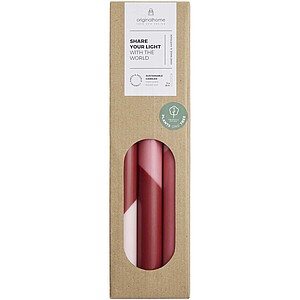 Originalhome Eden diagonal candles - set of 3, red