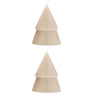 Originalhome Xmas tree candle set of 2 - M, beige