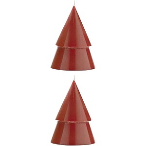 Originalhome Xmas tree candle set of 2 - M, red