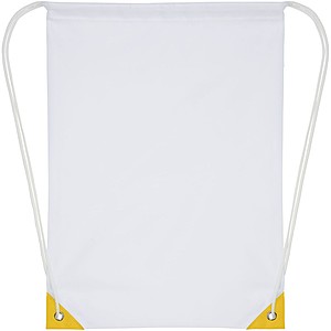 Oriole drawstring backpack with coloured corners