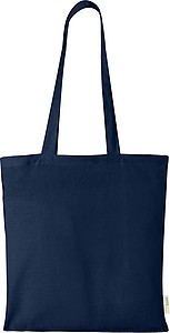 Orissa 100 g/m2 GOTS organic cotton tote bag, navy blue