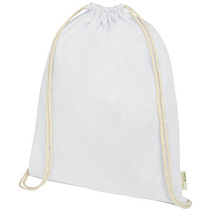Orissa 140 g/m2 GOTS organic cotton drawstring backpack 5L
