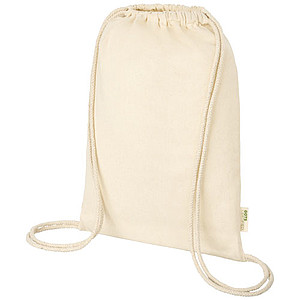Orissa 140 g/m2 GOTS organic cotton drawstring backpack 5L