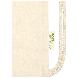 Orissa 140 g/m2 GOTS organic cotton drawstring backpack 5L