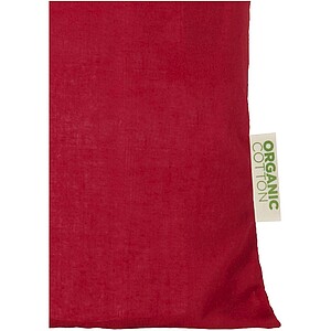 Orissa 140 g/m2 organic cotton tote bag 7L, red