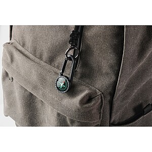 Outdoor compass with carabiner, black