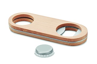 Oval Bamboo bottle opener